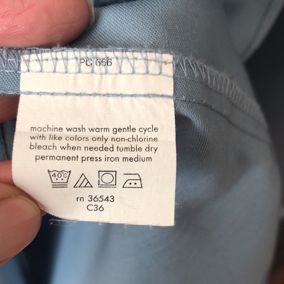 Geoffrey Beene men’s small 14 1/2 32/33 wrinkle free sateen 55% cotton Egypt - Picture 7 of 7